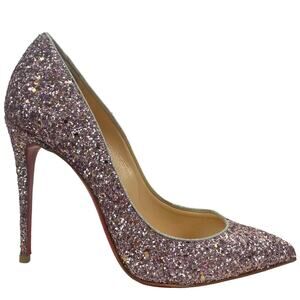 Christian Louboutin Pigalle 120 Glitter Pointed Toe Pump Pink Size 38